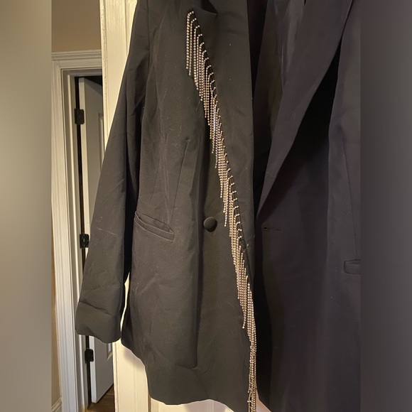 ELOQUII - black suit set with rhinestone fringe - Picture 2 of 5